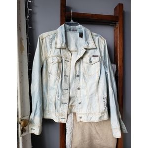 Bleached Washed Liz Claiborne Bluejean Jacket
